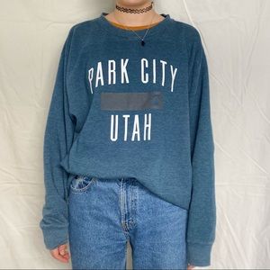 Blue “Park City Utah” crew neck sweater